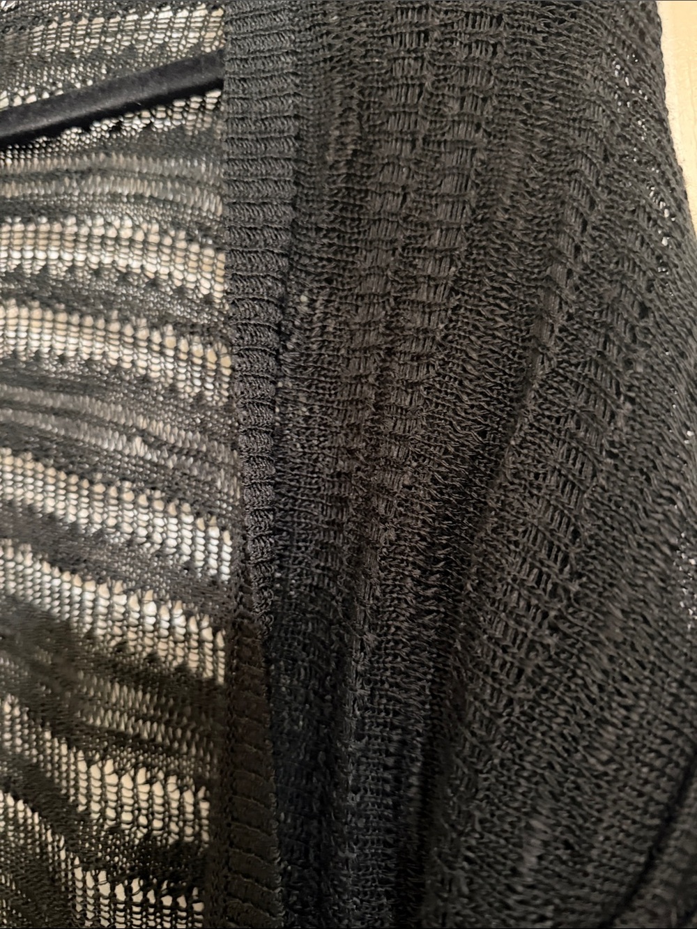Express Open-Front black Knit Cardigan - Picture 5 of 6